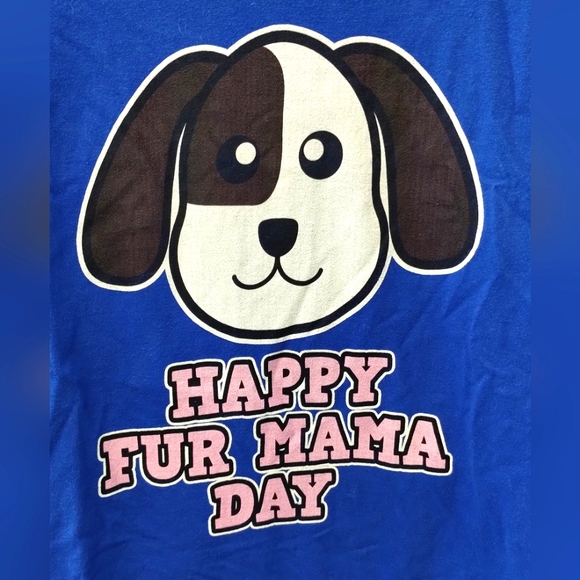 -Port & Company Ring Spun Fan Favorite Happy Fur MAMA Day Puppy Dog  Pup T-Shirt - Picture 5 of 9
